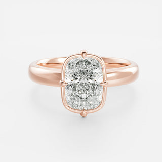 Oval Three Stone Lab Grown Diamond Engagement Ring