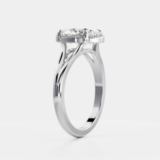 Oval Three Stone Lab Grown Diamond Engagement Ring
