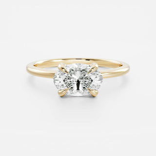 Oval Three Stone Lab Grown Diamond Engagement Ring
