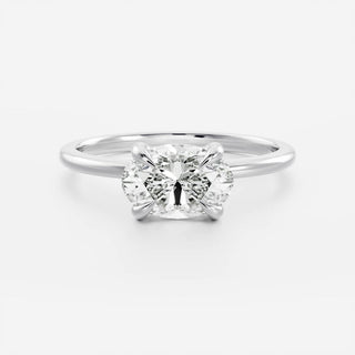 Oval Three Stone Lab Grown Diamond Engagement Ring