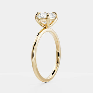 Oval Three Stone Lab Grown Diamond Engagement Ring