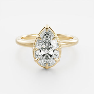 Oval Three Stone Lab Grown Diamond Engagement Ring