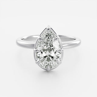 Oval Three Stone Lab Grown Diamond Engagement Ring