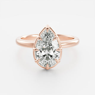 Oval Three Stone Lab Grown Diamond Engagement Ring