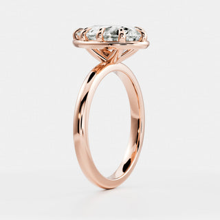Oval Three Stone Lab Grown Diamond Engagement Ring