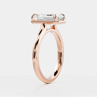Oval Three Stone Lab Grown Diamond Engagement Ring