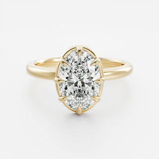 Oval Three Stone Lab Grown Diamond Engagement Ring