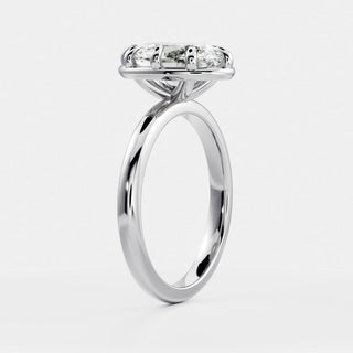 Oval Three Stone Lab Grown Diamond Engagement Ring