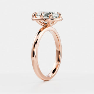 Oval Three Stone Lab Grown Diamond Engagement Ring