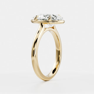Oval Three Stone Lab Grown Diamond Engagement Ring