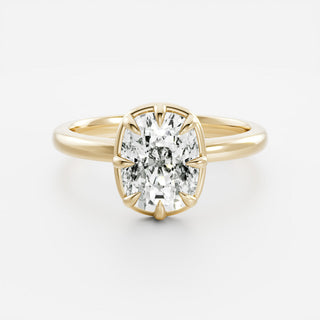 Oval Three Stone Lab Grown Diamond Engagement Ring