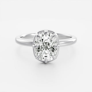 Oval Three Stone Lab Grown Diamond Engagement Ring