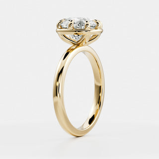 Oval Three Stone Lab Grown Diamond Engagement Ring