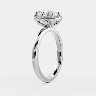 Oval Three Stone Lab Grown Diamond Engagement Ring