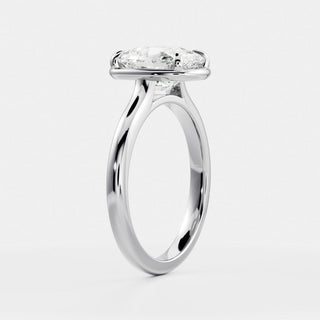 Oval Three Stone Lab Grown Diamond Engagement Ring