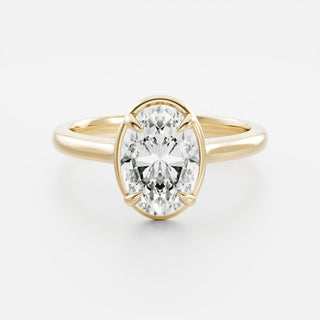 Oval Three Stone Lab Grown Diamond Engagement Ring