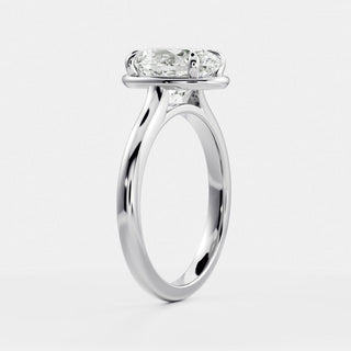 Oval Three Stone Lab Grown Diamond Engagement Ring