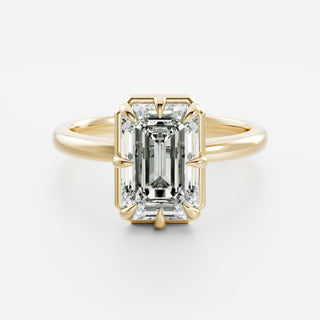Oval Three Stone Lab Grown Diamond Engagement Ring