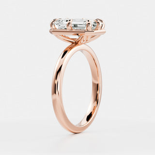 Oval Three Stone Lab Grown Diamond Engagement Ring