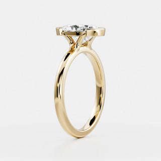 Oval Three Stone Lab Grown Diamond Engagement Ring