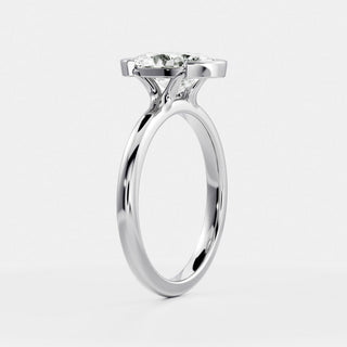 Oval Three Stone Lab Grown Diamond Engagement Ring