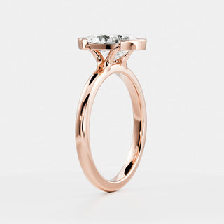 Oval Three Stone Lab Grown Diamond Engagement Ring