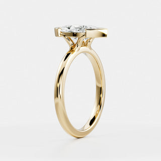 Oval Three Stone Lab Grown Diamond Engagement Ring