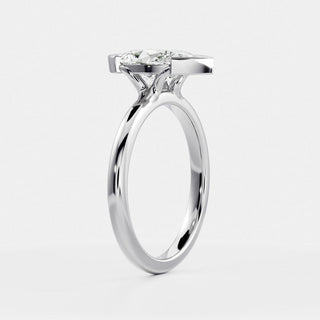 Oval Three Stone Lab Grown Diamond Engagement Ring