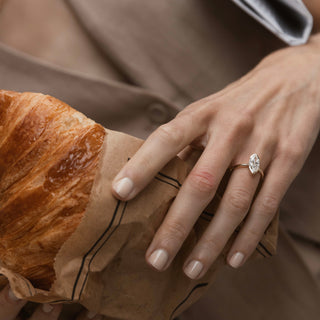 Oval Three Stone Lab Grown Diamond Engagement Ring