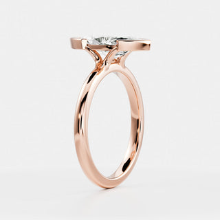 Oval Three Stone Lab Grown Diamond Engagement Ring