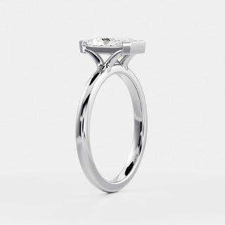 Oval Three Stone Lab Grown Diamond Engagement Ring