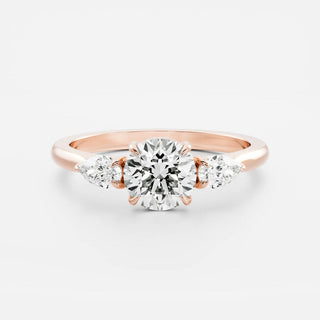Oval Three Stone Lab Grown Diamond Engagement Ring