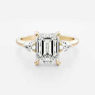 Oval Three Stone Lab Grown Diamond Engagement Ring