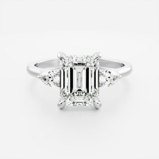 Oval Three Stone Lab Grown Diamond Engagement Ring