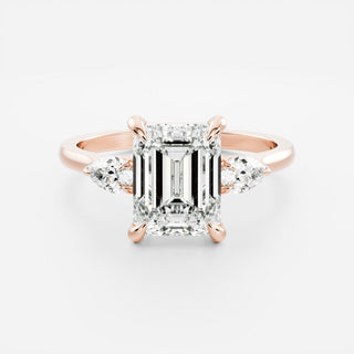 Oval Three Stone Lab Grown Diamond Engagement Ring