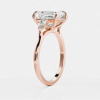 Oval Three Stone Lab Grown Diamond Engagement Ring