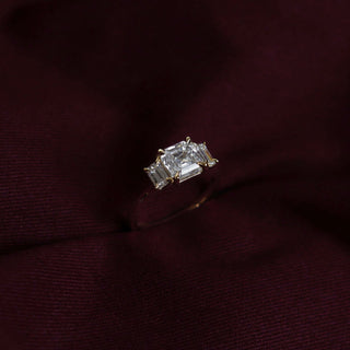 Oval Three Stone Lab Grown Diamond Engagement Ring