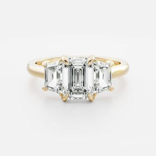 Oval Three Stone Lab Grown Diamond Engagement Ring