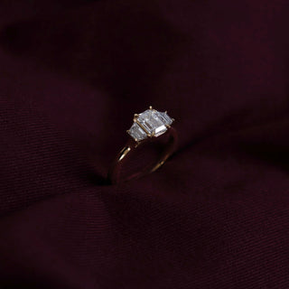 Oval Three Stone Lab Grown Diamond Engagement Ring