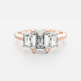 Oval Three Stone Lab Grown Diamond Engagement Ring