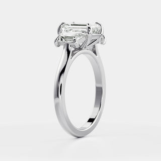 Oval Three Stone Lab Grown Diamond Engagement Ring