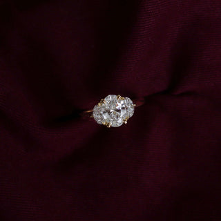 Oval Three Stone Lab Grown Diamond Engagement Ring