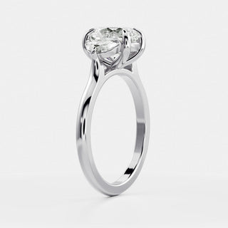 Oval Three Stone Lab Grown Diamond Engagement Ring