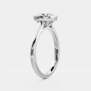 Oval Three Stone Lab Grown Diamond Engagement Ring