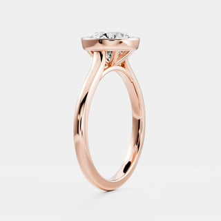 Oval Three Stone Lab Grown Diamond Engagement Ring