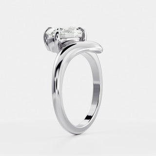 Oval Three Stone Lab Grown Diamond Engagement Ring
