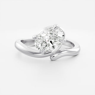 Oval Three Stone Lab Grown Diamond Engagement Ring