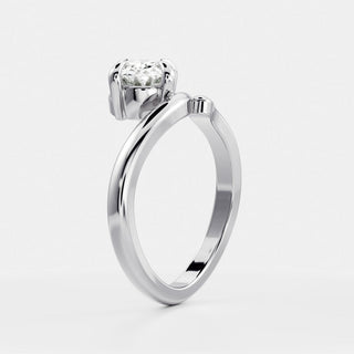 Oval Three Stone Lab Grown Diamond Engagement Ring