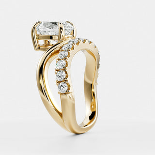 Oval Three Stone Lab Grown Diamond Engagement Ring