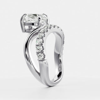 Oval Three Stone Lab Grown Diamond Engagement Ring